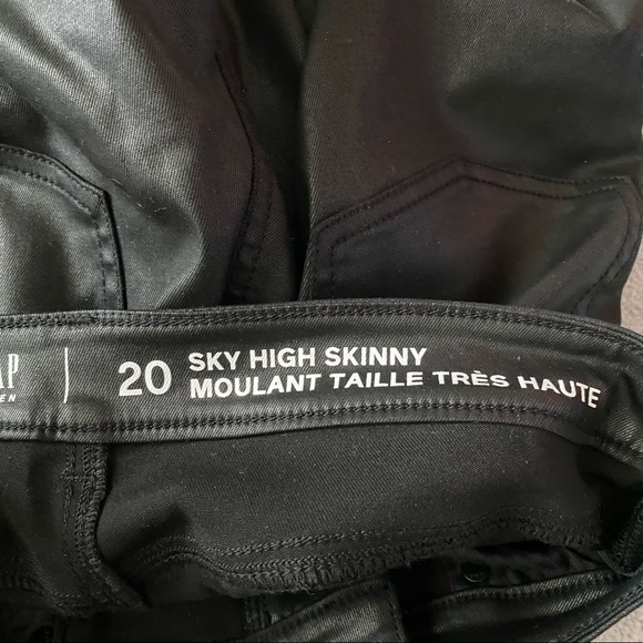 Gap Teen Girls Sky High Coated Black Jeans - Picture 6 of 9